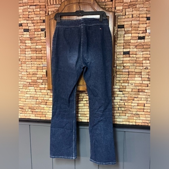 Vintage Y2K Tommy Hilfiger high rise flare belted denim size 4 - Picture 8 of 9